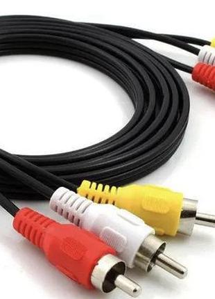 Кабель тюльпан 3av×3av 1.5 м art 4230 — аудіо rca кабель для підключення стереообладнання