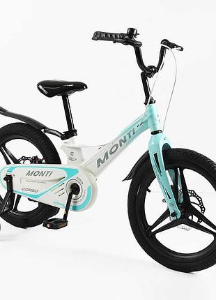 Дитячий двоколісний велосипед corso monti з колесами 18 дюймів mt-18478