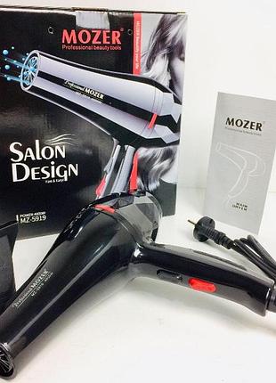 Фен для укладання волосся mozer mz-5919 3000w — професійний потужний стайлер для сушіння та укладання