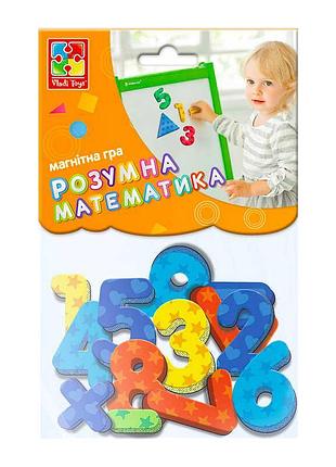 Магнитная настольная игра "цифры и геометрические фигуры" от vladi toys