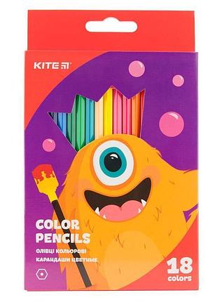 Кольорові олівці jolliers 18 відтінків k19-052-5 kite