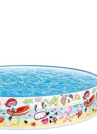Дитячий каркасний басейн intex "водний рай" 152х25 см