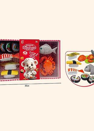 Яскравий набір іграшкових продуктів на липучках 1296 b (60/2) – 9 елементів для кулінарних ігор