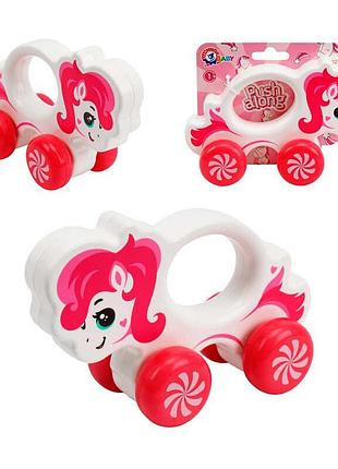 Детская каталка в виде милого пони technok toys 2154 для развития моторики