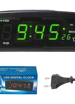 Стильные электронные часы caixing cx-818-4 green — водонепроницаемые, led-дисплей, зелёный ремешок