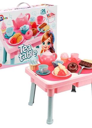 Ігровий столик з чайним набором 2246 від technok toys з 26 аксесуарами для дітей