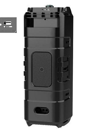 Портативная акустическая колонка zqs8285xw с bluetooth, usb, sd, fm, aux и двумя микрофонами — мощный мобильный набор для караоке