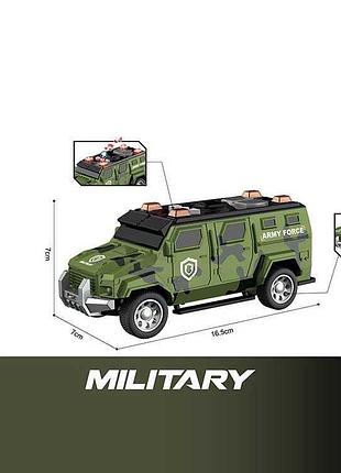 Игрушечный военный джип wy 1133 c (96) с инерционным механизмом, светом и звуком, масштаб 1:32, резиновые колеса