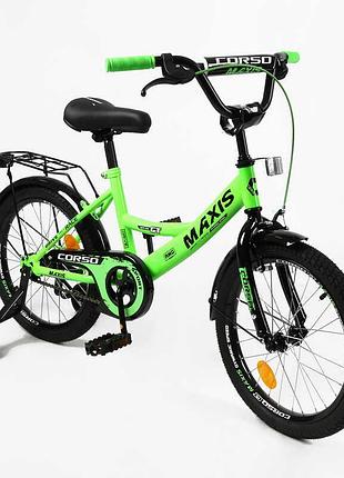 Яскравий дитячий велосипед corso maxis mx-71841 з колісами 18 дюймів