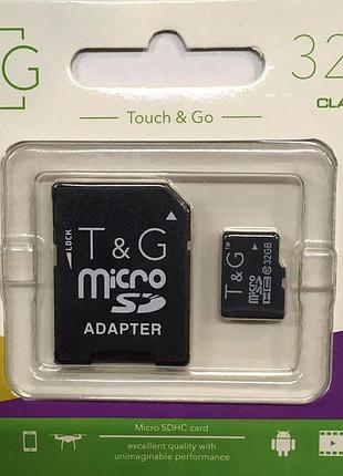Карта пам'яті t&g microsdhc 32 гб class 10 з адаптером
