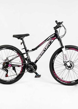 Спортивний велосипед corso mercury 26 дюймів mr-26852 з міцною рамою
