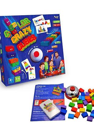 Енергійна настільна гра "кубики колірного безумства" від "danko toys"