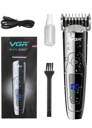 Професійна машинка для стрижки волосся vgr v-072 з usb‑зарядкою, для домашнього та салонного використання