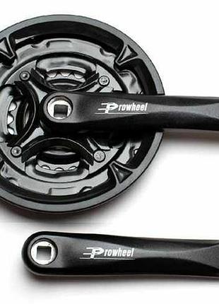 Алюмінієвий комплект шатунів prowheel pro-w - 2729 довжиною 170 мм з трьома зірками