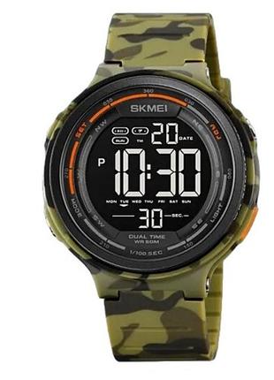 Наручные часы skmei 1841cmgn в стиле army green camo с цифровым дисплеем