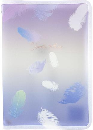 Папка на молнии формата a4+ с дизайном colourful feather 03, модель 1807-93 axent