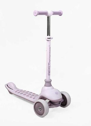 Трехколесный детский самокат best scooter j-6103-044 с регулируемой высотой руля