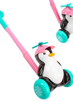 Каталка дитяча пінгвін technok toys 3441, яскравий іграшковий помічник для перших кроків