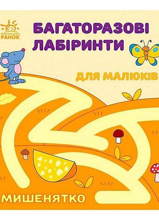 Многоразовые детские лабиринты серии «мышонок» с547006у для развития логики