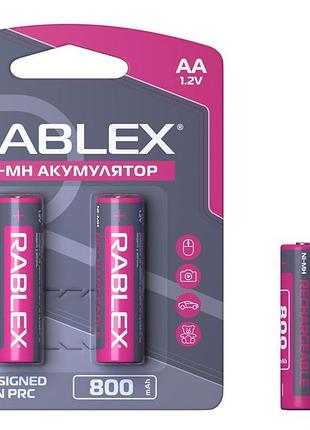Экологичный аккумулятор rablex hr6/aa ni-mh 800mah 1.2v