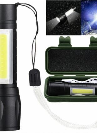 Универсальный карманный фонарик police bl 513 с led cob и xpe, с usb-зарядкой