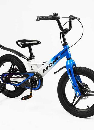 Детский двухколесный велосипед corso monti mt-16316 с колесами 16 дюймов
