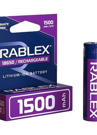 Потужний акумулятор rablex 18650 li-ion 1500mah 3.7v