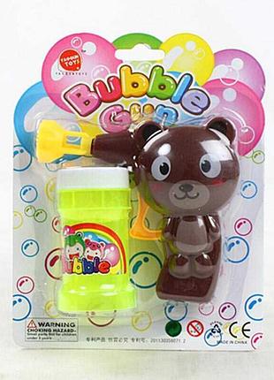 Механический пистолет для мыльных пузырей "медвежонок"