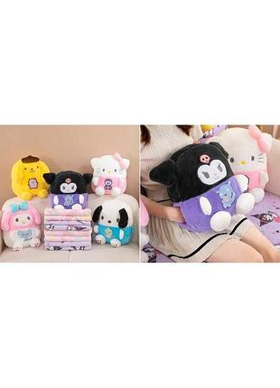 Мягкая игрушка с пледом и муфтой m 18373 яркий дизайн любимого героя