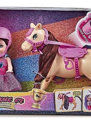 Игровой набор кукла 8679-1 с подвижными конечностями и пони для детей