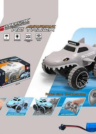 Радиоуправляемая амфибия-машина r-363 s с подсветкой, 4 wd, вращение на 360°, 2 скорости, пульт 2.4g, аккумулятор 3.7 v