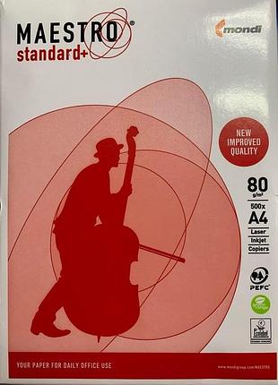 Папір для принтера формату а4 80 г/м² 500 аркушів maestro standart mondi