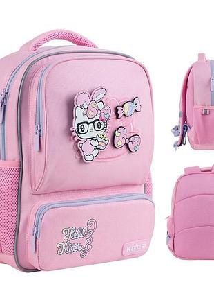 Дитячий рюкзак з об'ємом 8.5 л та змінними бейджами hello kitty hk24-559xs kite