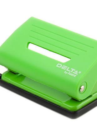 Пластиковый дырокол для бумаги 16 листов салатовый d3616-09 delta by axent