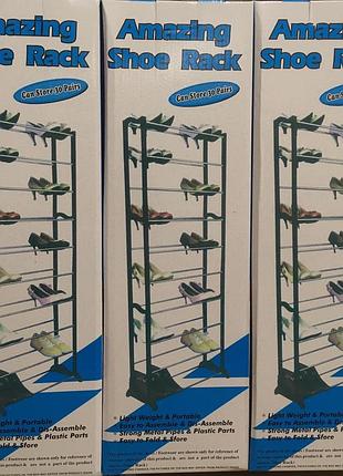Универсальная подставка для обуви amazing shoe rack art 5467 — компактная органайзерная полка на 30 пар
