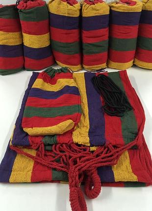 Комфортний гамак для відпочинку 200×80 см sb-6011 з міцної тканини, зручний і довговічний для саду та тераси