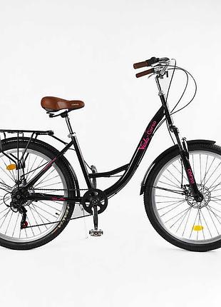 Стильный городской велосипед corso «viola» 26 дюймов vl-26633