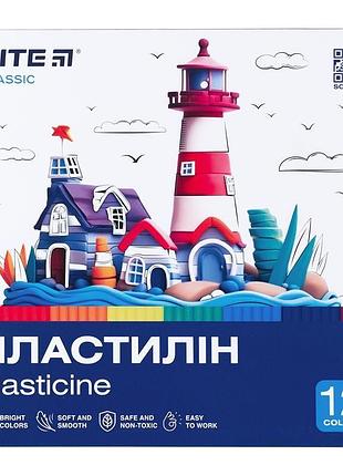 Пластилин classic k-1086 kite набор из 12 ярких цветов, 240 г