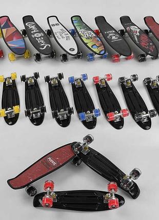 Яркий скейт пенни борд best board s-00635 с подсветкой
