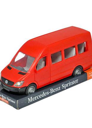 Автомобіль пасажирський "mercedes-benz sprinter" (червоний) - іграшка для юних автолюбителів