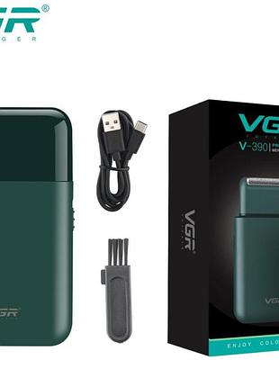 Портативний триммер vgr v-390 в елегантному зеленому кольорі