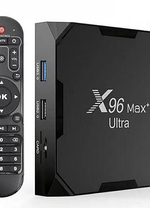 Смарт тв-приставка x96 max ultra 4/64 з процесором s905x4 та android 11