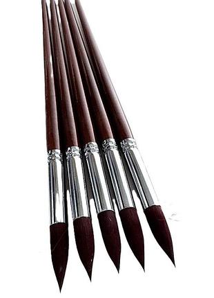 Художественная круглая кисть №9 нейлоновая ra-9127-9 royal-art для рисования