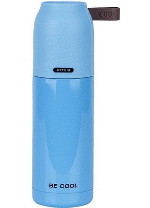 Термос для напитков голубого цвета k24-302-4 kite 350 мл