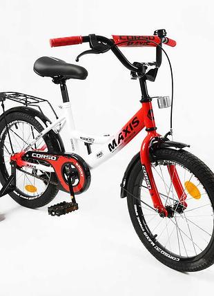 Дитячий велосипед з двома колесами 18 дюймів corso maxis mx-61027 для активного відпочинку