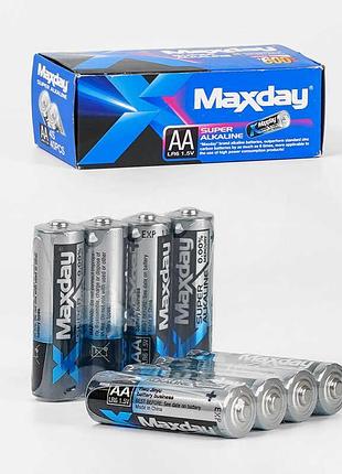 Щелочные пальчиковые батарейки maxday c56962 aa 1,5v с повышенной ёмкостью