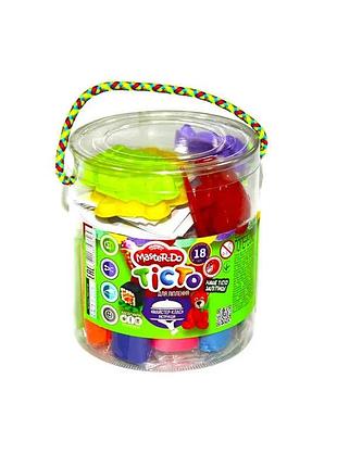 Лепка "master do" tmd-01-05 укр. от "danko toys" – 18 ярких цветов в удобной тубе