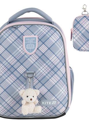 Рюкзак шкільний для дівчаток з пеналом та сумкою college line girl k25-555s-6 kite
