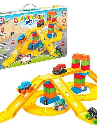 Конструктор "technok toys" с 80 деталями и 4 машинками