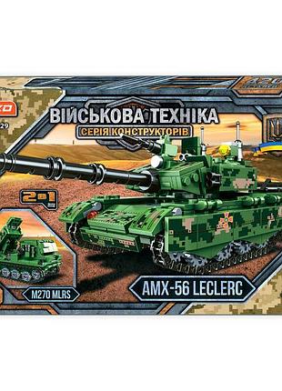 Конструктор "військові машини" 18529 (24) "teko", 420 деталей, 2 в 1, танк + рсзв, в стильній упаковці